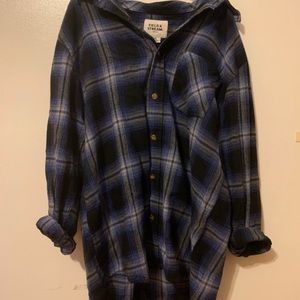 Blue button up flannel